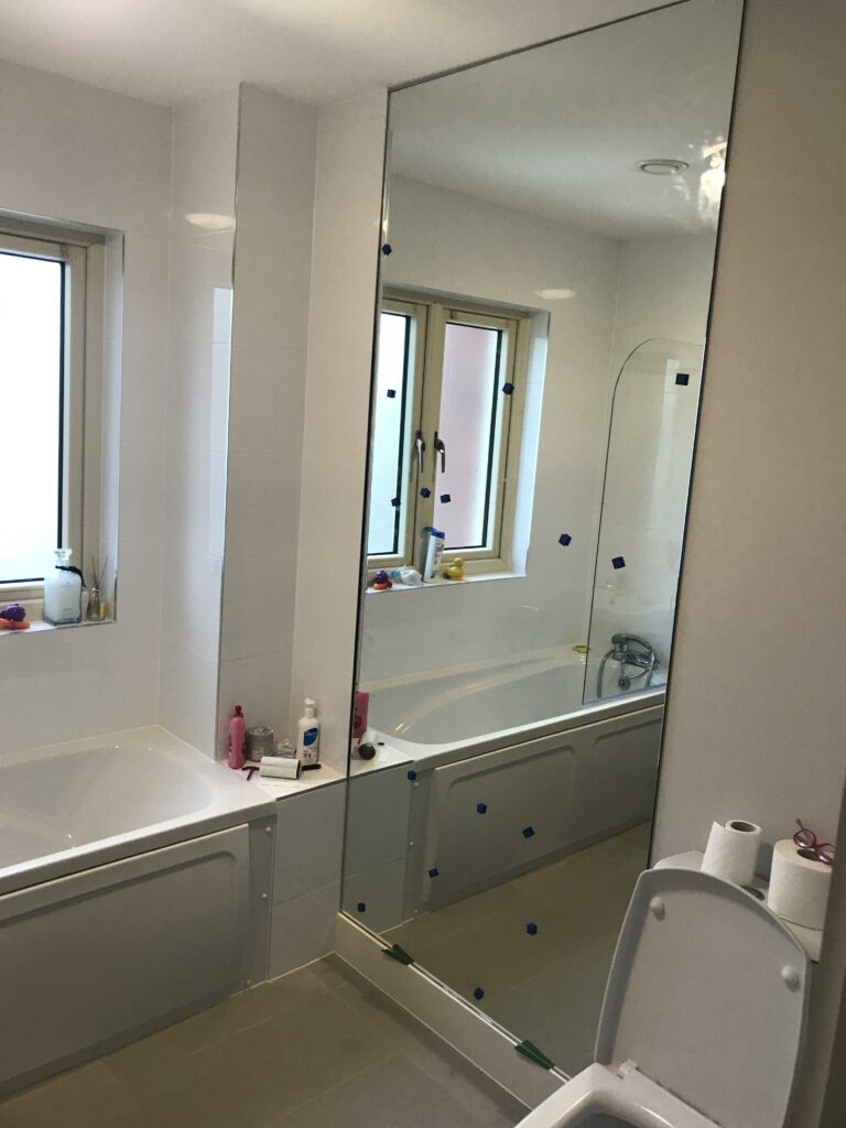 bathroom mirror replacement glass